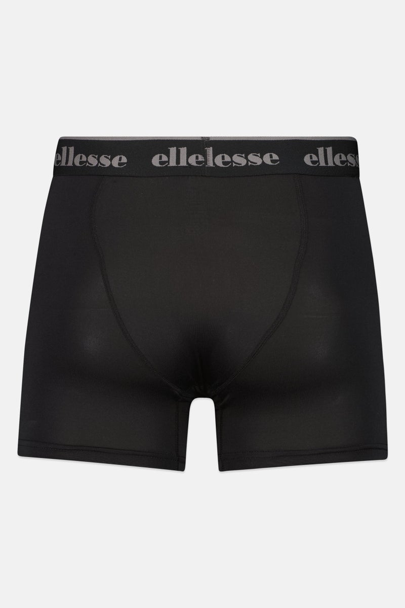 Ellesse شورت بوكسر رجالي 3 قطع بشعار العلامة التجارية، أسود - Image 2