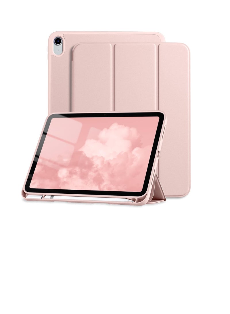 Compatible with iPad 10th Generation Case 2022  Protective Case 10th Generation with Pencil Holder, Trifold Stand Case Designed for iPad 10.9 Inch, Auto Sleep/Wake Cover, Pink - Image 1