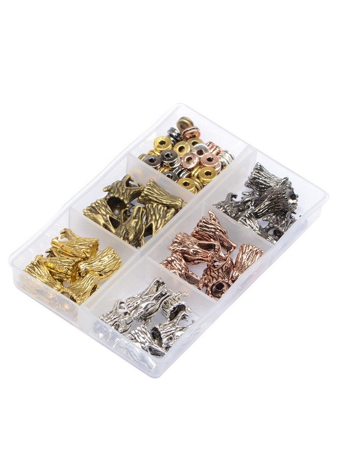 AD BEADS 75 Pieces In 5 Colors 25 Pieces Dragon1 Heads Beads Plus Matching 50 Pieces Double Heishi Spacers Connector Charm Beads Jewelry Making Craft - Image 2