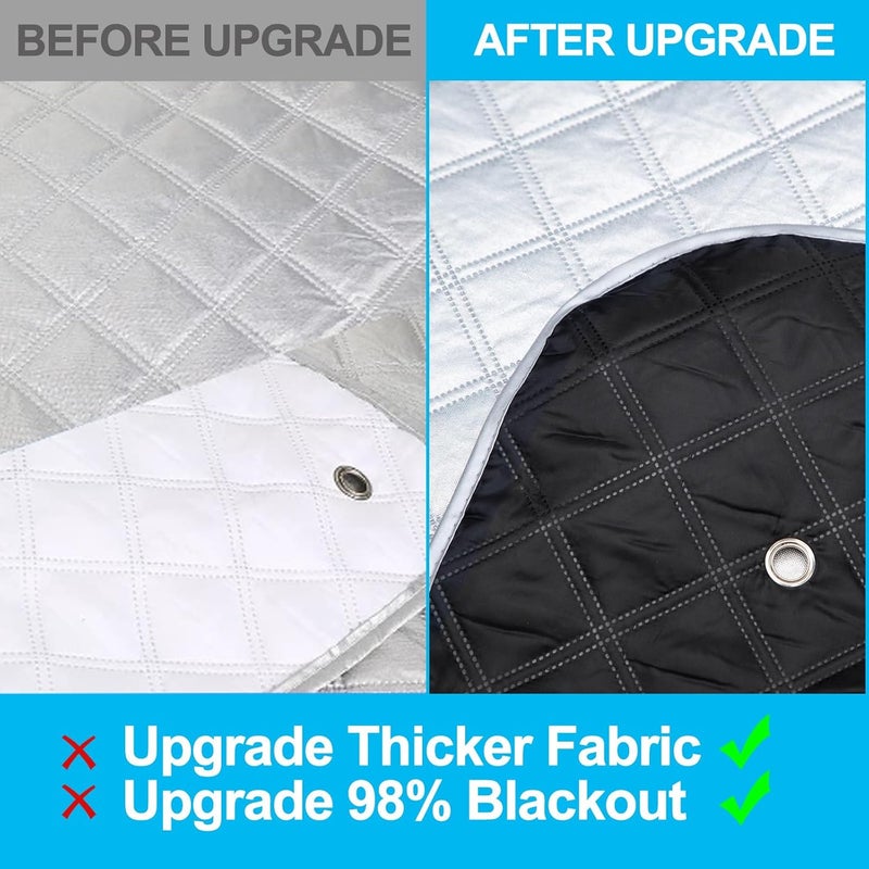 CICMOD Sun Protection Front Screen Interior for Fiat Ducato - 3 Pieces Windscreen Cover Set - Image 2