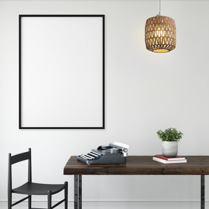 🏠 مظلة مصباح معلقة محبوكة من حبل ورقي بتصميم يدوي للمنازل الحديثة - Image 3