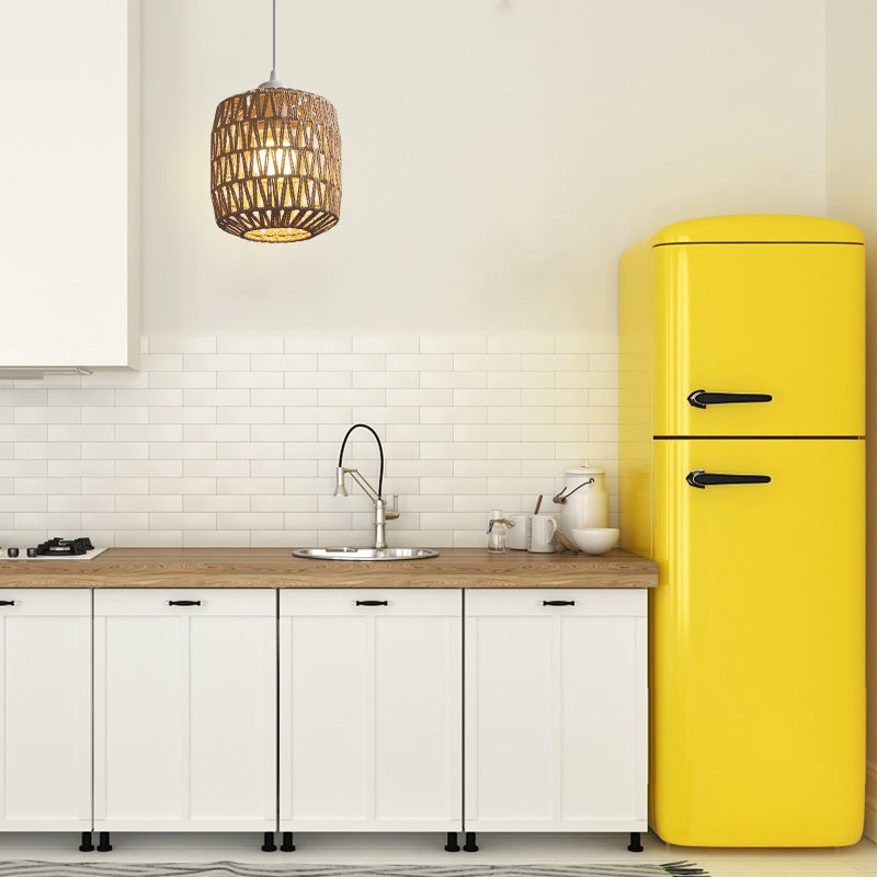 🏠 مظلة مصباح معلقة محبوكة من حبل ورقي بتصميم يدوي للمنازل الحديثة - Image 4