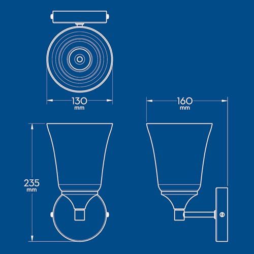Crompton Wall Smile - A Beautiful Range of Wall Lamps WALLGLOW-O-E27 - Image 5