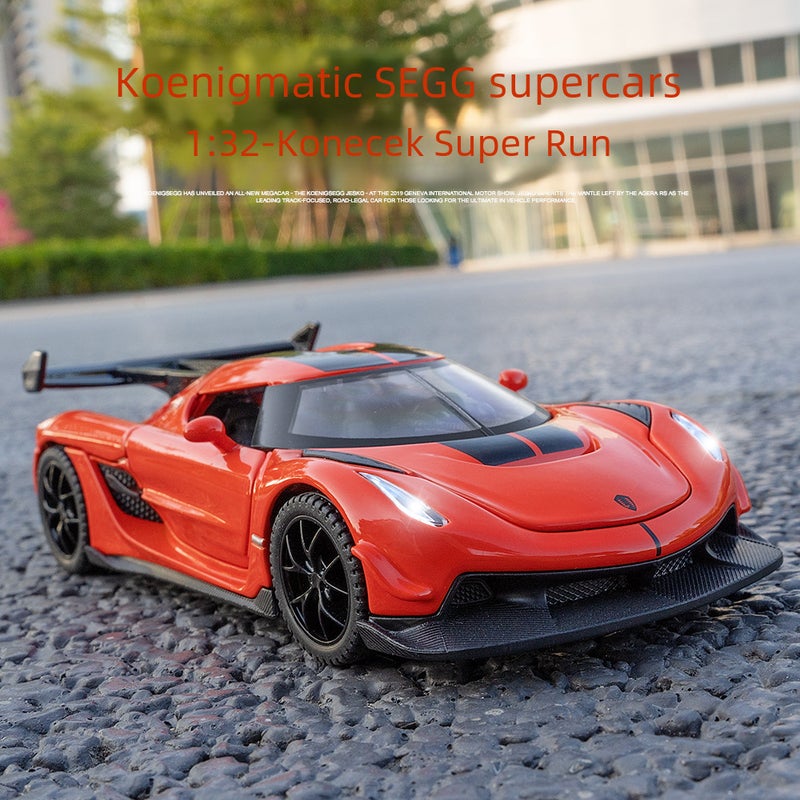 1:32 Scale Koenigsegg Jesko Alloy Car Model Toy Orange - Image 3