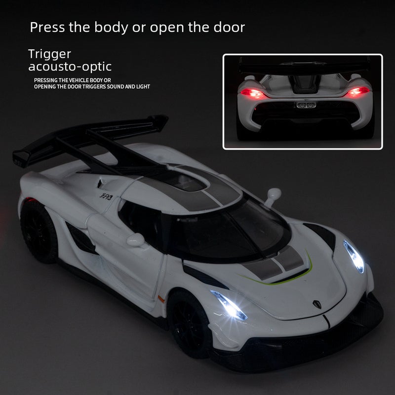 1:32 Scale Koenigsegg Jesko Alloy Car Model Toy Orange - Image 5