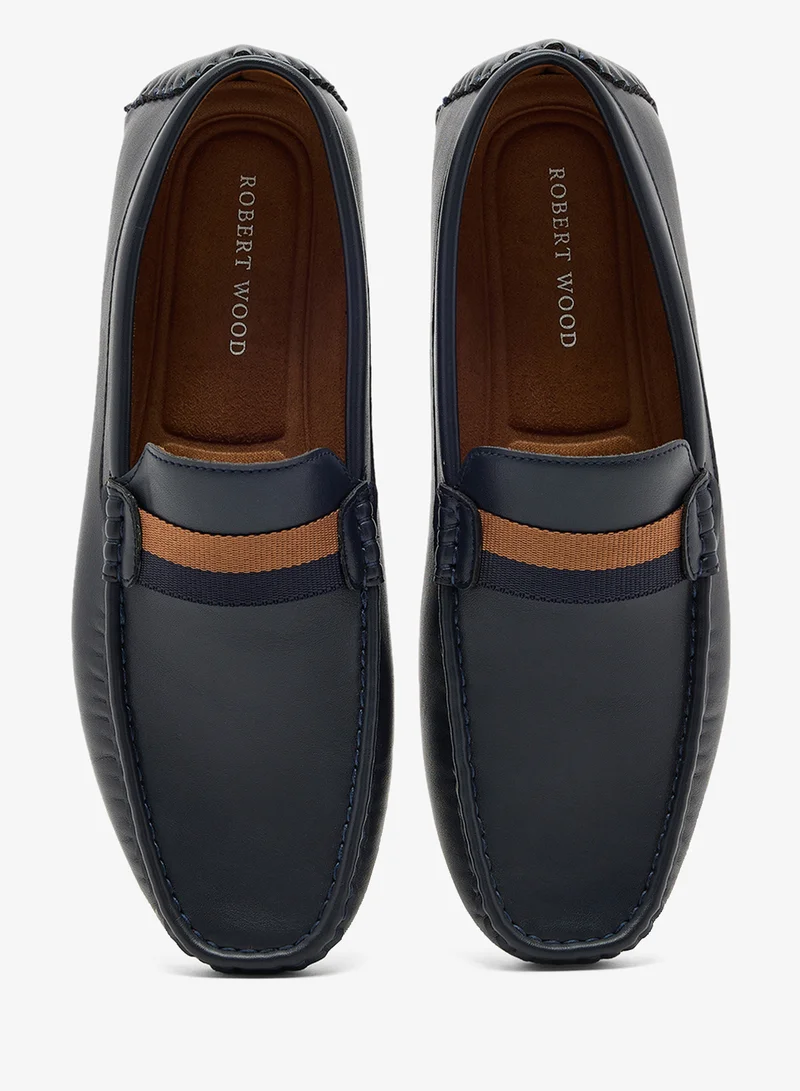 Robert Wood  Contrast Strap Driving Loafers for Men | Best Price UAE