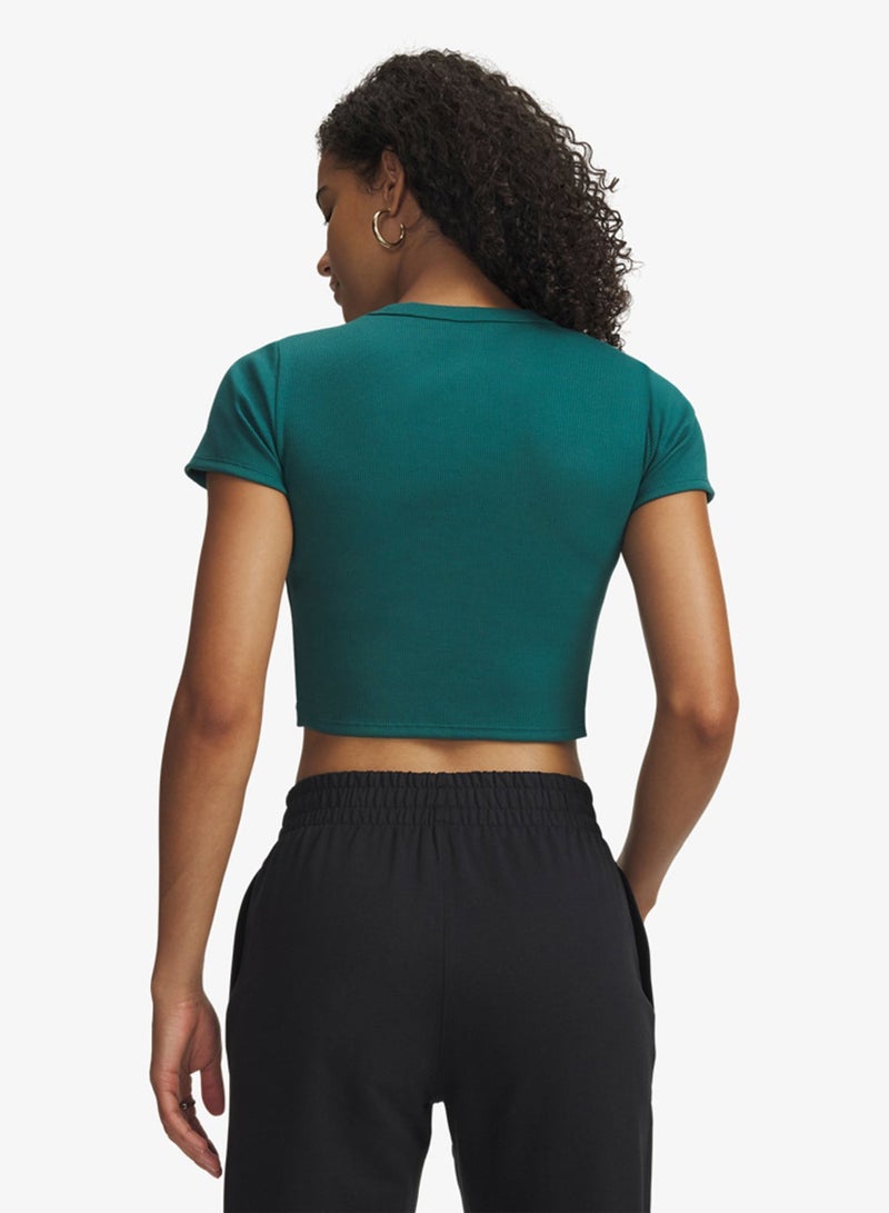 UNDER ARMOUR Ribbed Baby Fit T-Shirt - Image 2