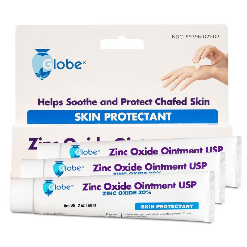 Globe Zinc Oxide Ointment 20 2 Ounce Tube 3 Pack Total 6 oz Advanced Skin Protection for Diaper Rash Relief from Poison Ivy Sumac Oak Protects from Wetness Protects Chafed Skin - Image 3