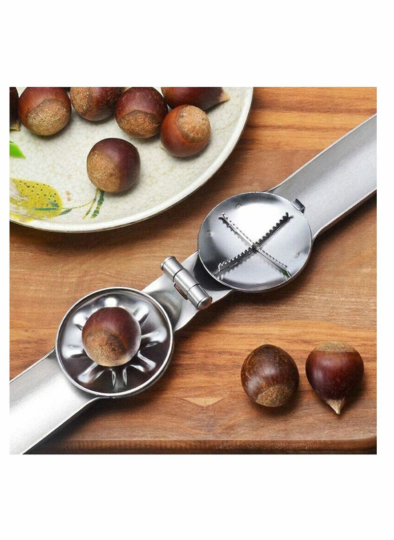 KASTWAVE - Nutcracker Chestnut Clip, Nut Cracker Sheller Walnut Pliers, 304 Stainless Steel Chestnut Opener, Multifunctional Kitchen Tools for Dried Fruit - Image 1