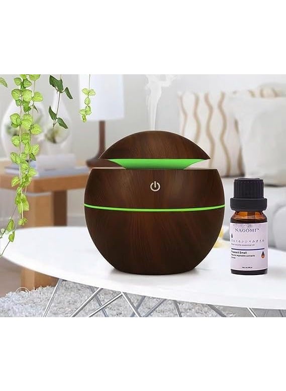 H O G ENTERPRISE H O G ENTERPRISE Wood Cool Mist Ultrasonic Humidifier for Room Moisture Aroma Diffuser for Home Essential Oil Diffuser with Colorful Light Auto ShutOff Home Office car  - Image 2
