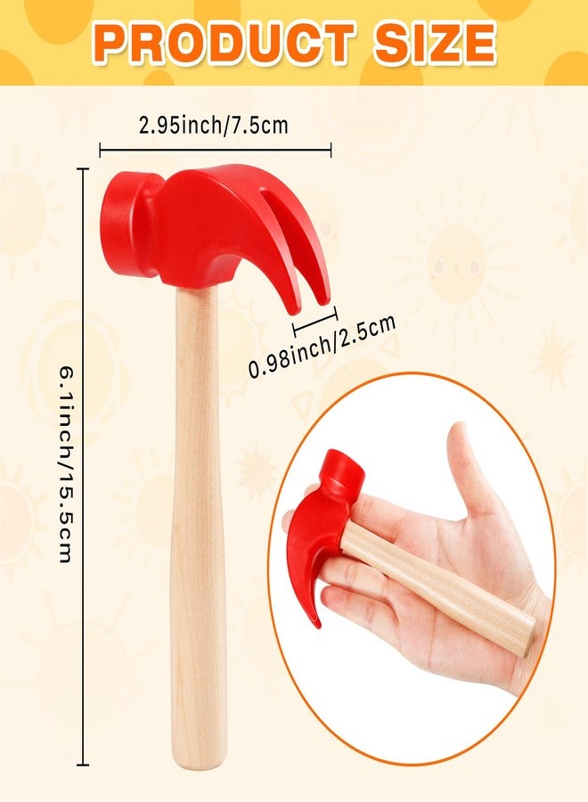 Tivcck 10 Pcs Wooden Hammer, 100 Colorful Wood Golf Tees, Small Plastic Hammers, Simulation Tool, Educational Kids Toy for School, Party Gifts - Image 2