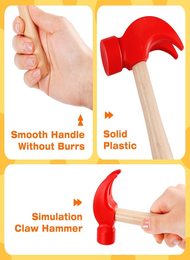 Tivcck 10 Pcs Wooden Hammer, 100 Colorful Wood Golf Tees, Small Plastic Hammers, Simulation Tool, Educational Kids Toy for School, Party Gifts - Image 3