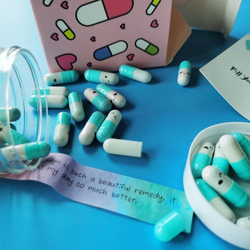 Infmetry Gifts For Girlfriend Prewritten Message In Capsule Lovely Notes Birthday Anniversary Valentines Day Gifts for Her (Light Blue Girlfriend 50pcs) - Image 5
