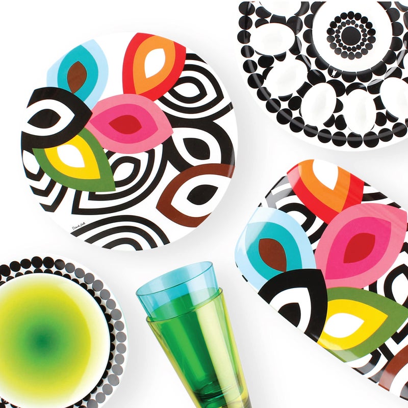 French Bull Plates - 4 Piece Set - 11 inch Melamine Dinner Plate Set - Melamine Dinnerware for Indoor and Outdoor - Foli - Image 4