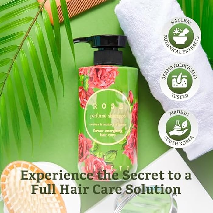 Jigott - Rose Perfume Shampoo 16.9 FL OZ, 500ml, Soft Rose Scent, K-beauty hair care - Image 4