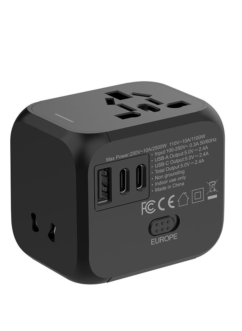 Multi functional travel adapter conversion socket, British standard, Australian standard, European standard, American standard plug, 176N travel charger - Image 1