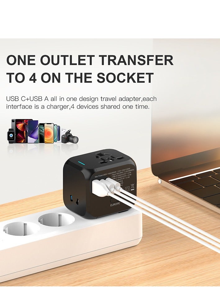 Multi functional travel adapter conversion socket, British standard, Australian standard, European standard, American standard plug, 176N travel charger - Image 3