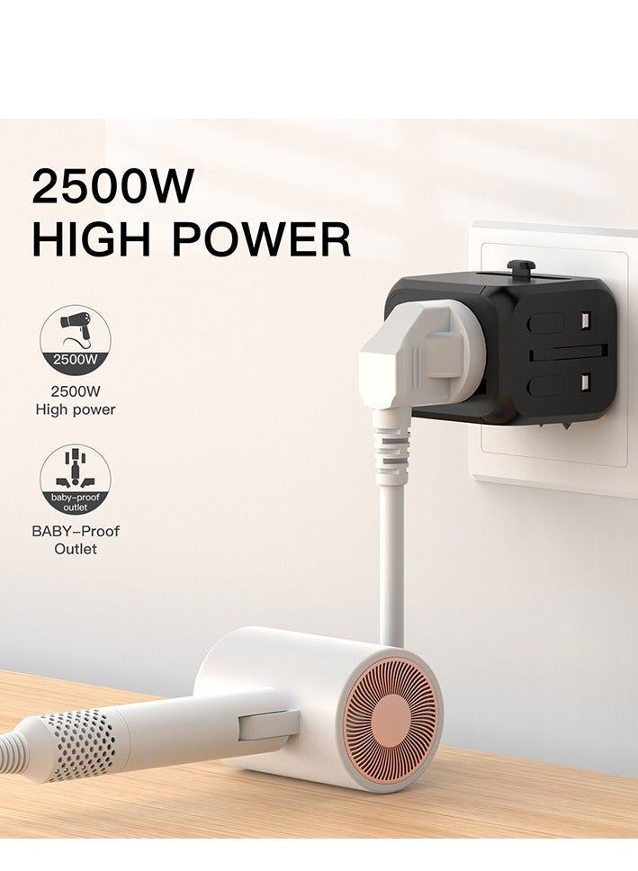 Multi functional travel adapter conversion socket, British standard, Australian standard, European standard, American standard plug, 176N travel charger - Image 5