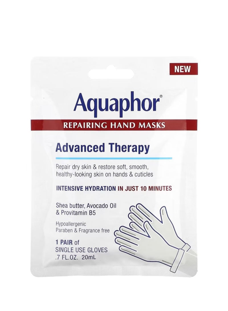 Aquaphor Repairing Hand Masks 1 Pair .7 fl oz (20 ml)  - Image 1