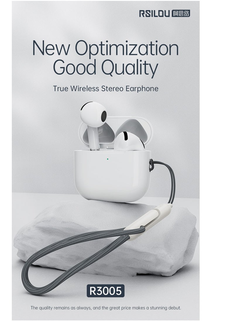 rsilou - X3 TWS wireless Bluetooth Earbuds, Smart captive in-ear detection, pop-up notice for iOS 16, slide to adjust volume, answer calls and control music, Steel case button battery, faster charging - Image 1