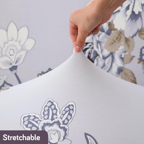 HOKIPO Polyester Blend 140 Gsm Stretchable Sofa Cover For 2 Seater Sofa, Gentle Grey Dahlia (Ar-5128-D5) - Image 2