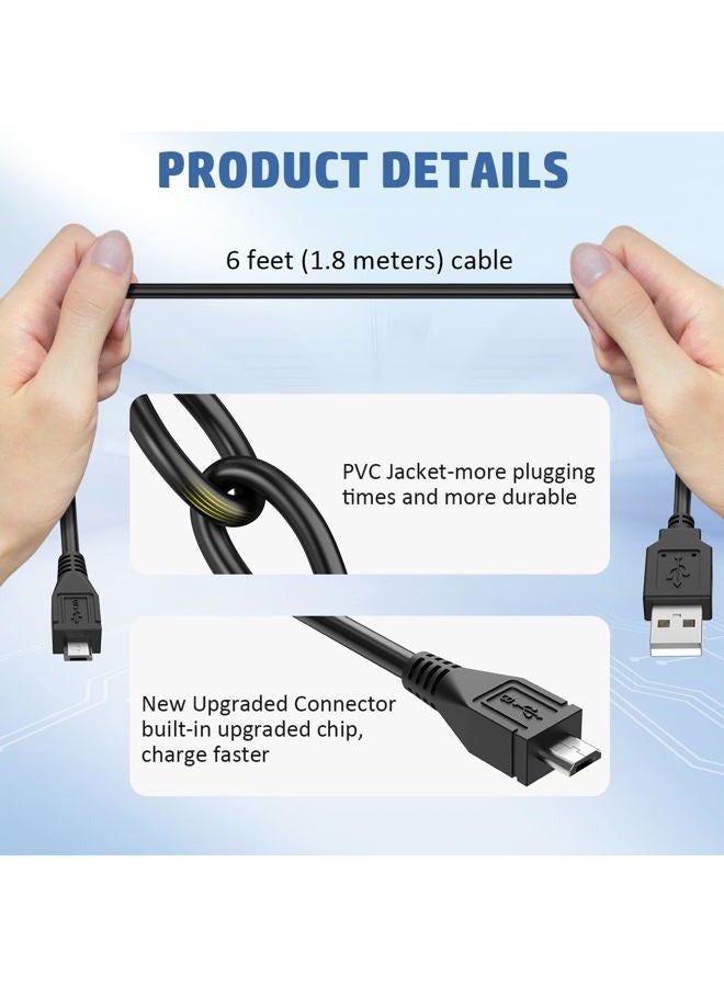 Eagleggo كابل شحن ميكرو USB، لجهاز أسترو MIXAMP PRO TR، USB 2.0، 6 أقدام، أسود - Image 2