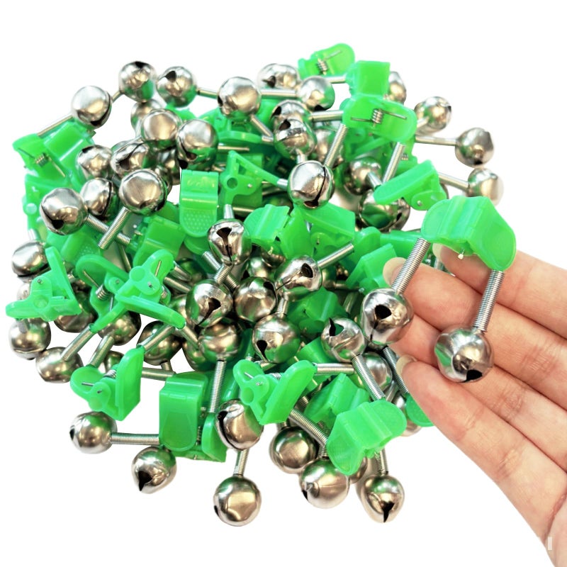 EoaMen 50PCS Fishing Bells Dual Alert Fishing Bells for Rods Clip on Fishing Rod Fishing Bells for Night Fishing Ice Fishing - Image 2