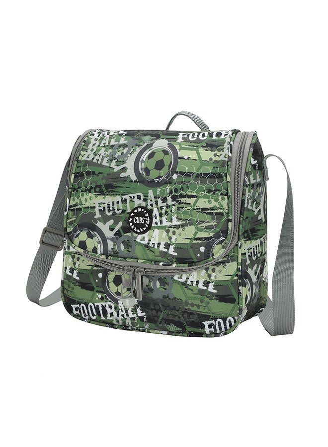 CUBS Football Print Waterproof lunch bag with adjustable shoulder strap carrying your favorite meals to school, work or while traveling - Image 2