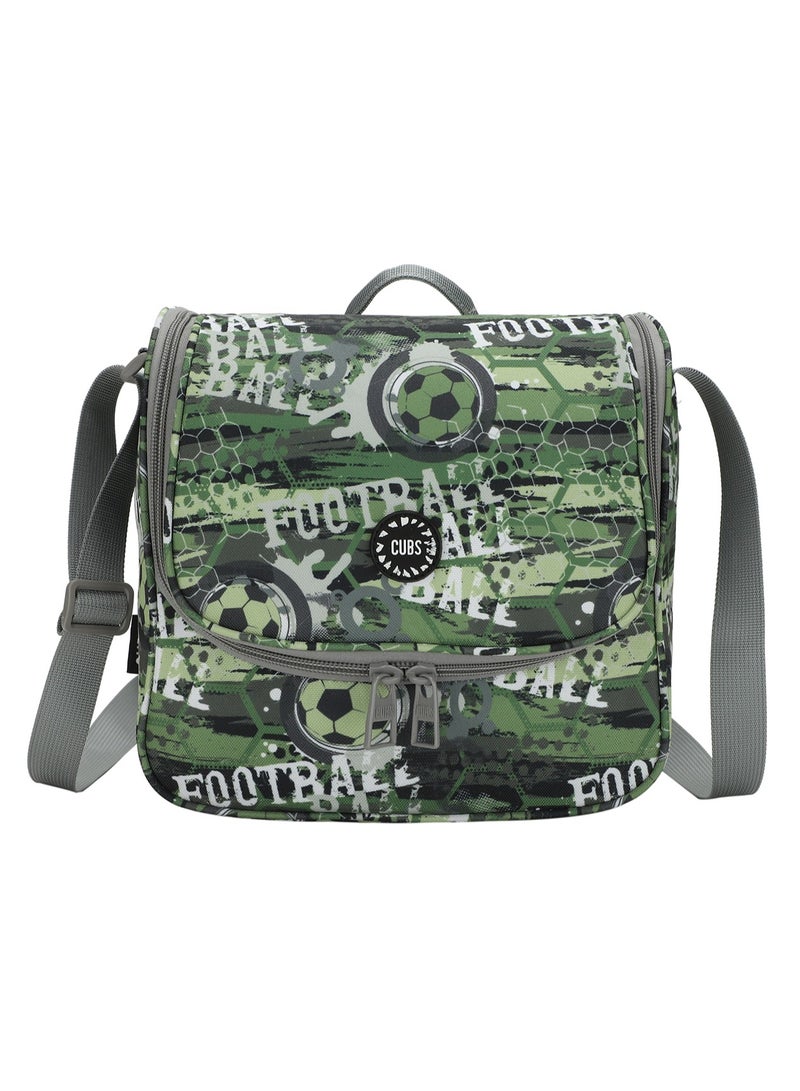 CUBS Football Print Waterproof lunch bag with adjustable shoulder strap carrying your favorite meals to school, work or while traveling - Image 1