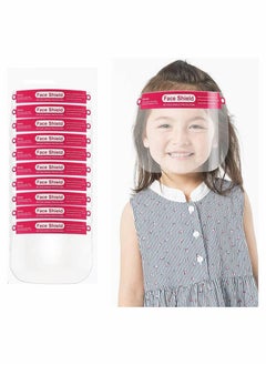 Y&D 10 Pack Anti-Fog Face Protective Corrosion-Resistant Lens, Lightweight Transparent Safety Covering with Elastic Band for Children (Pink)  - Image 1