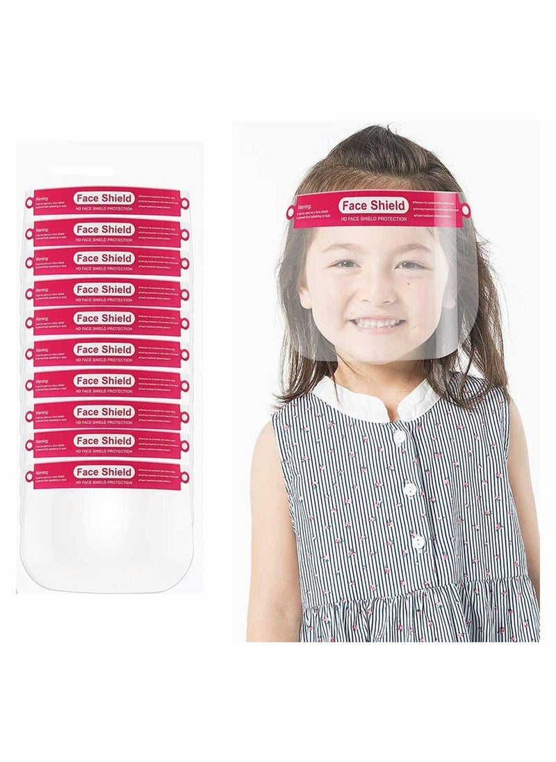 Y&D 10 Pack Anti-Fog Face Protective Corrosion-Resistant Lens, Lightweight Transparent Safety Covering with Elastic Band for Children (Pink)  - Image 1
