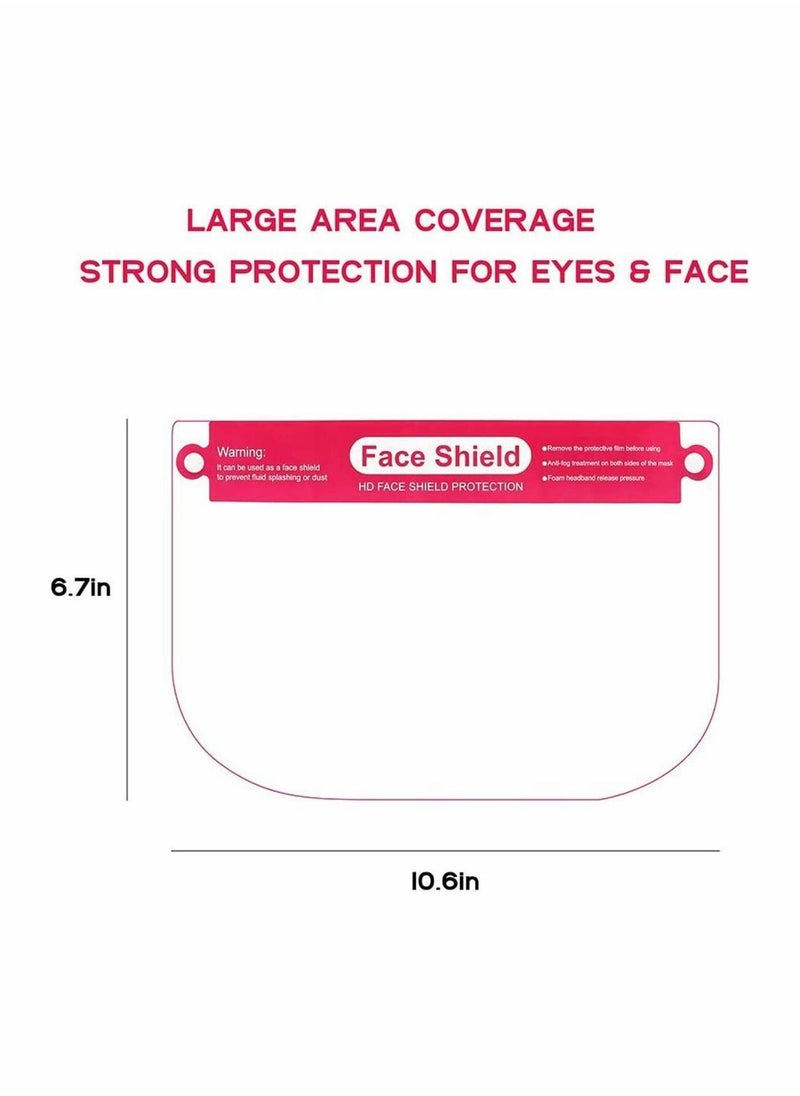 Y&D 10 Pack Anti-Fog Face Protective Corrosion-Resistant Lens, Lightweight Transparent Safety Covering with Elastic Band for Children (Pink)  - Image 5