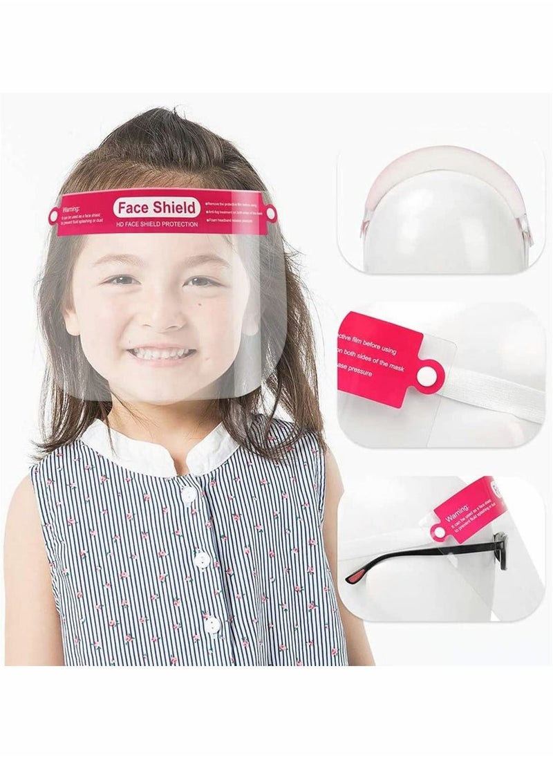 Y&D 10 Pack Anti-Fog Face Protective Corrosion-Resistant Lens, Lightweight Transparent Safety Covering with Elastic Band for Children (Pink)  - Image 3