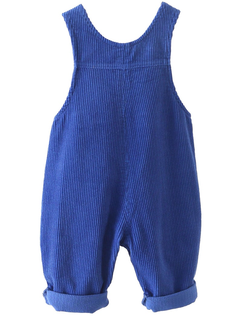 Happy Cherry Baby Boy Girls Corduroy Overalls Toddler Bib Pants Infant Suspender Jumpsuit Romper Fall Outfit Blue 2-3 Years - Image 3