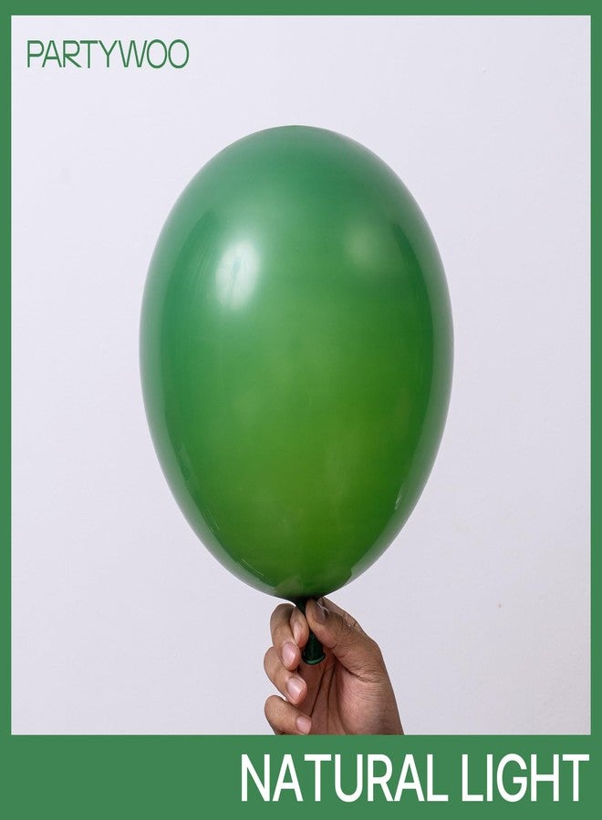 PartyWoo Dark Green Balloons 145pcs Different Sizes of 18 12 10 5 Inch Emerald Hunter Forest Green Balloon Arch Kit for Birthday Christmas Graduation Dinosaur Jungle Theme Party Decorations Green-Y56 - Image 2