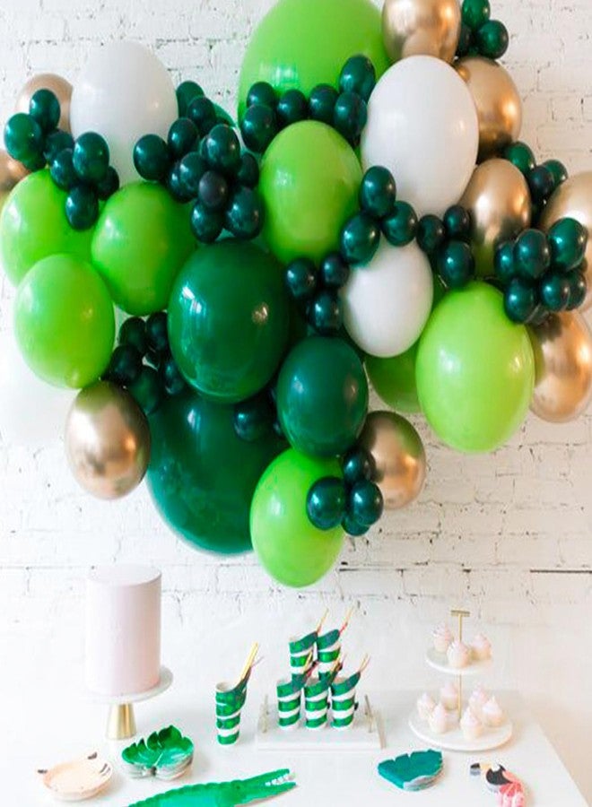 PartyWoo Dark Green Balloons 145pcs Different Sizes of 18 12 10 5 Inch Emerald Hunter Forest Green Balloon Arch Kit for Birthday Christmas Graduation Dinosaur Jungle Theme Party Decorations Green-Y56 - Image 5