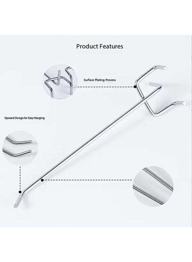 20 قطعة من خطافات اللوحة المعدنية مقاس 3.94 بوصة لتخزين وتنظيم أدوات المرآب - Image 4