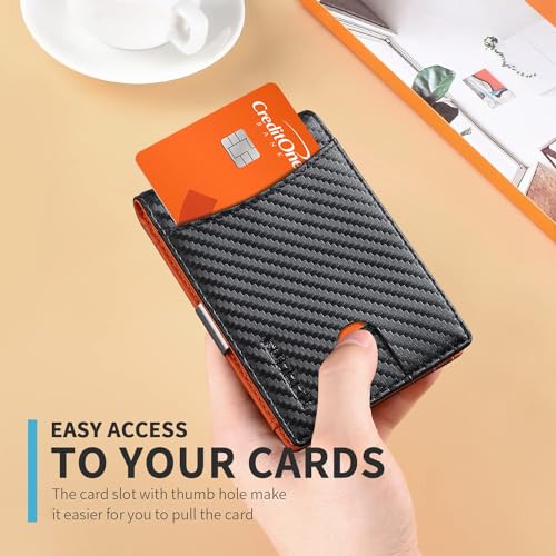 RUNBOX Money Clip Slim Wallets for Men RFID Blocking 11 Card Holder Minimalist Small Leather Bifold Men's Front Pocket Wallet Gift Box - Image 4