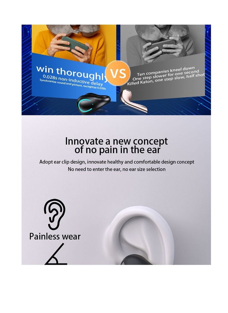 Generic - Wireless Bone Conduction Earphone Does Not Enter The Ear And Is Painless Ear Clip Type 5.3 Noise Reduction Bluetooth Headset - Image 1