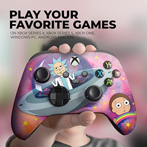DreamController Schwifty Rickky & Mortty Custom X-box Controller Wireless compatible with X-box One/Series X/S Proudly Customized in USA with Permanent HYDRO-DIP Printing (NOT JUST A SKIN) - Image 4