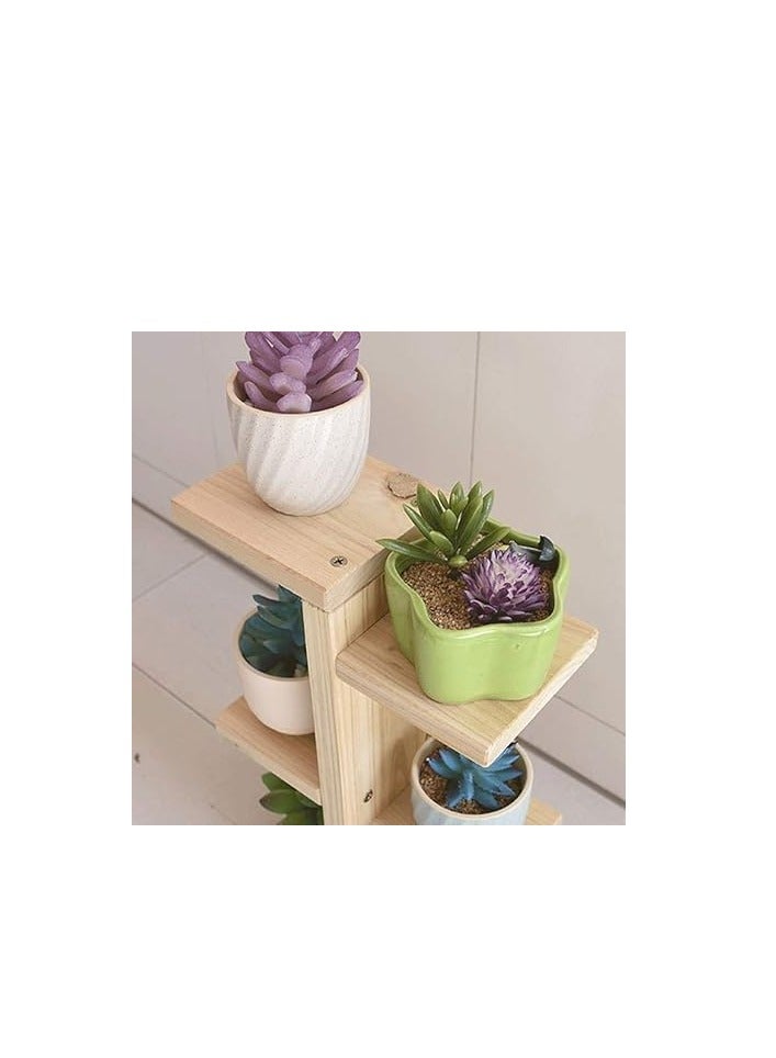 Meridian Hydroponics Wooden Plant Stand for Home, Office, Balcony, Garden, Patio Decor - Image 2