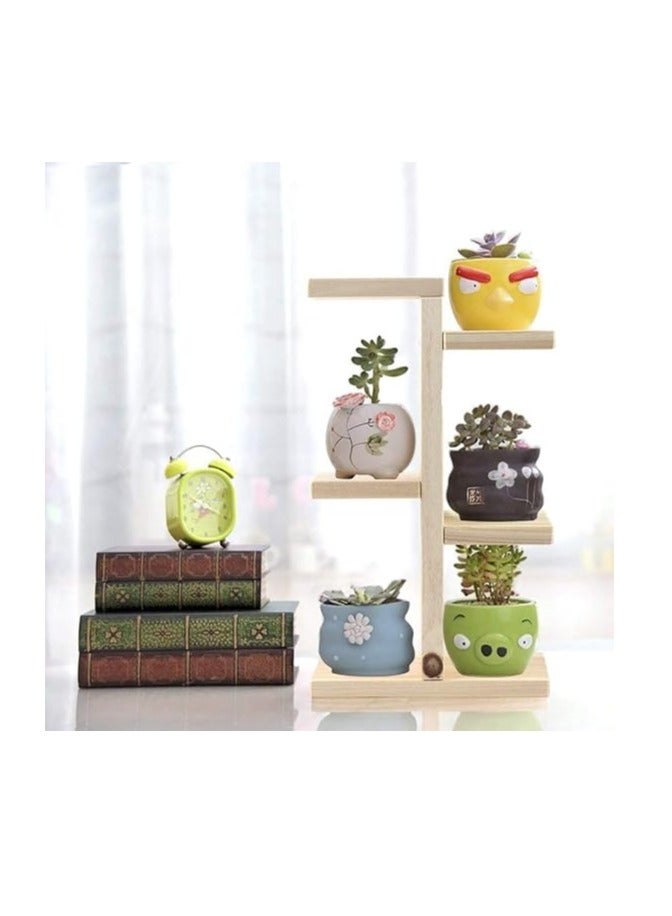 Meridian Hydroponics Wooden Plant Stand for Home, Office, Balcony, Garden, Patio Decor - Image 4