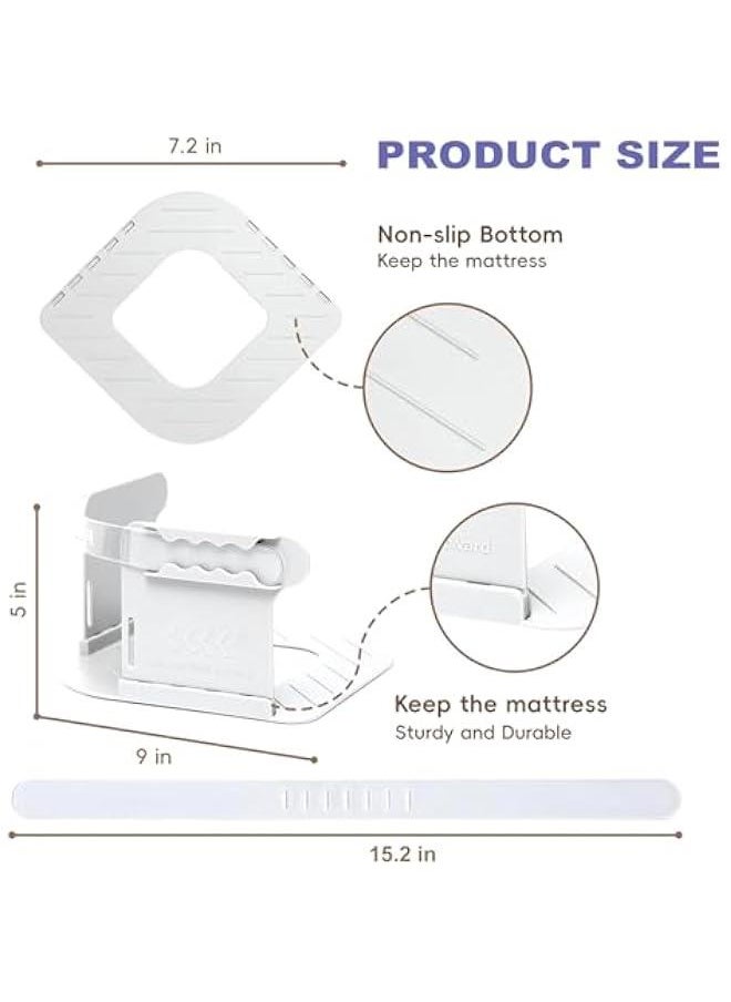 MIXDE 4 Pieces Bed Sheet Holder Set with Lock, Heavy Duty Non-Slip Bed Sheet Clips Fasteners,Bed Sheet Holders Fixing Corner Tightener Clips for All Size Mattress, Blankets, Bedding (Grey)  - Image 2