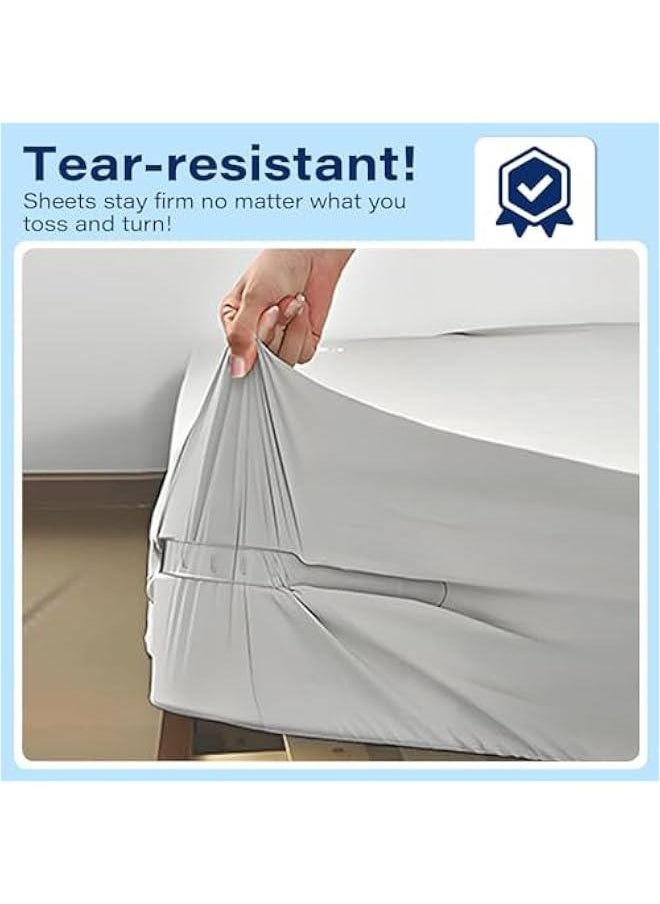 MIXDE 4 Pieces Bed Sheet Holder Set with Lock, Heavy Duty Non-Slip Bed Sheet Clips Fasteners,Bed Sheet Holders Fixing Corner Tightener Clips for All Size Mattress, Blankets, Bedding (Grey)  - Image 5