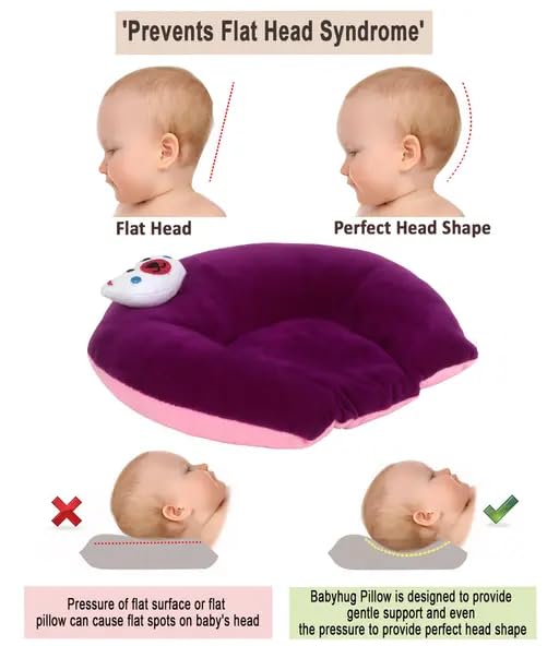 NadauN New Born Baby Head Shaper Mustard Pillow - Image 3