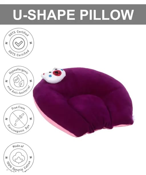 NadauN New Born Baby Head Shaper Mustard Pillow - Image 4