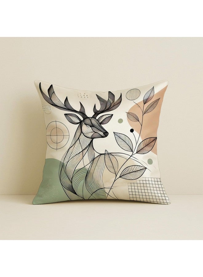 STITCHNEST أغطية وسائد من القطن والبوليستر بطبعات أنماط عرقية من ستشنيست، مجموعة من 5 (16 × 16 بوصة)(متعدد الألوان) - Image 3
