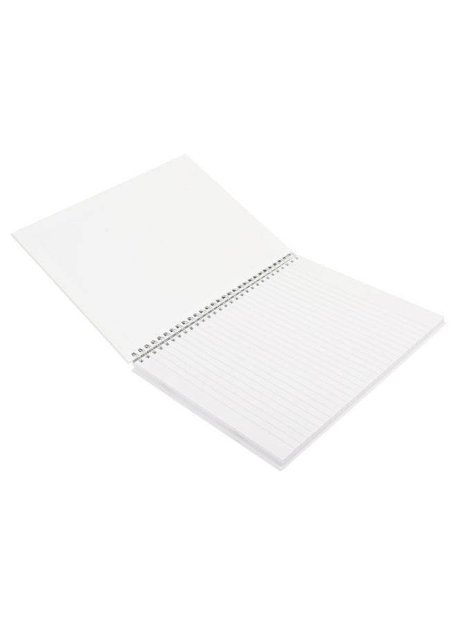 FIS Notebook Double Loop Spiral Binding, Hard Cover Materials, Size 10x8" Inches, 8mm Single Line Ruling, 96 Sheets, 192 Pages, Packet of 5 Pieces, Swan Cover Design 2-FSNBSHC1896-SWA2  - Image 2