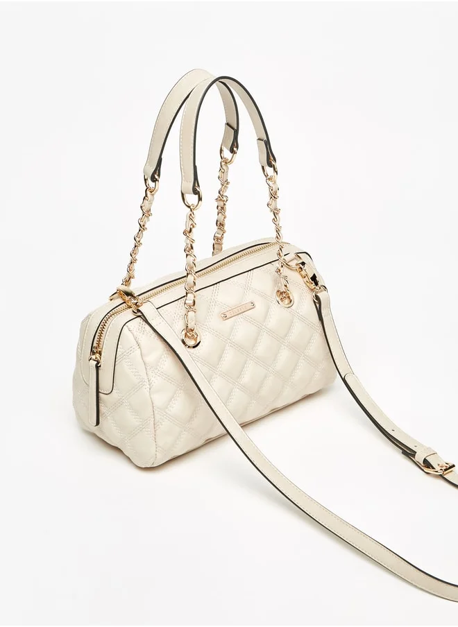 سيليست Women Quilted Bowler Bag With Zip Closure