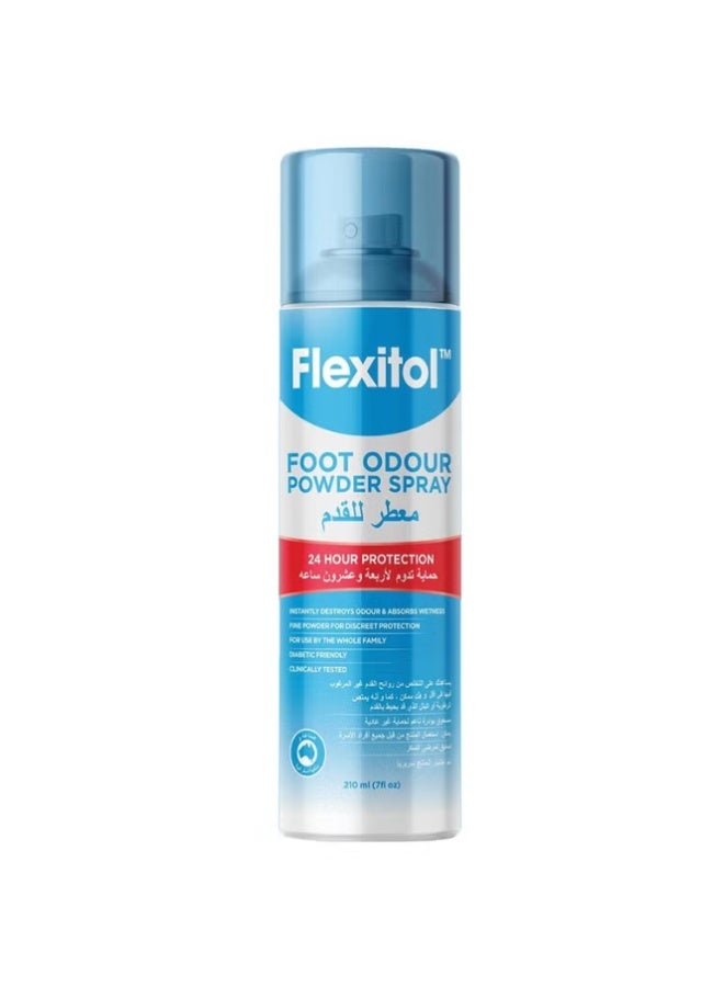 Flexitol Foot Odour Control Powder Spray 210ml - Image 1